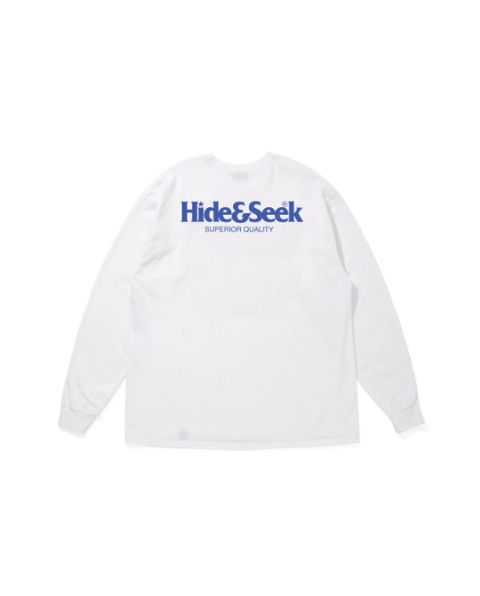 Logo L/S Tee(26ss) / WHT×Blue / プリントロングスリーブティー