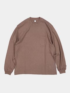 Pocket L/S Tee / Dull Brown