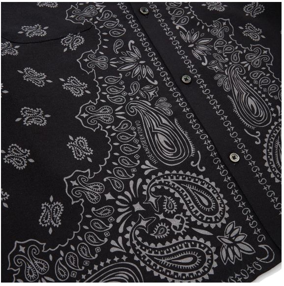 Bandana L/S Shirt(26ss) / BLK / バンダナ柄シャツ