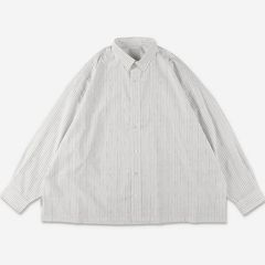 COTTON STRIPE SLIT SHIRT | WHITE