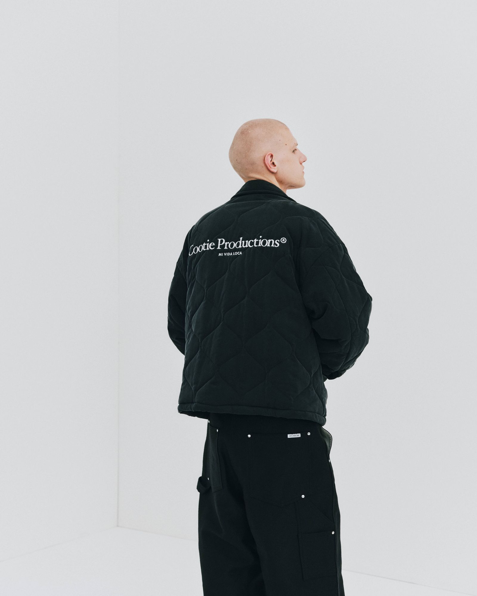 Cu/Ny Satin Vietnam Liner Jacket / BLACK /  ベトナムジャケット