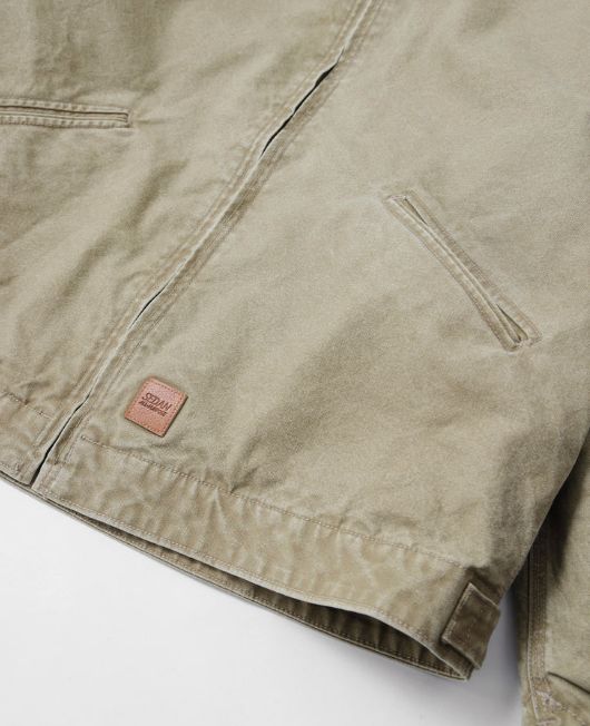 VINTAGE WASHED COTTON DUCK JACKET / Khaki