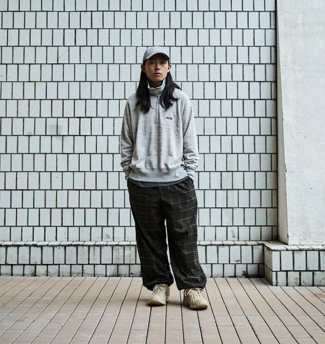 Linen Terry Neck Zip Anorak / H.GRAY - M