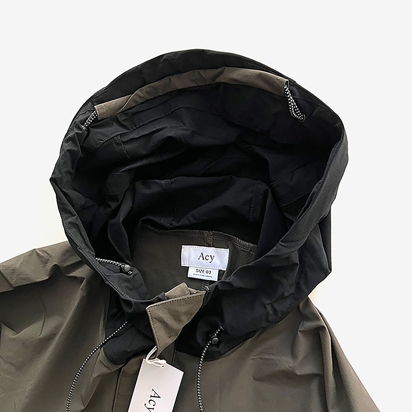 Acy - NYLON ANORAK / BLACK | Stripe Online Store