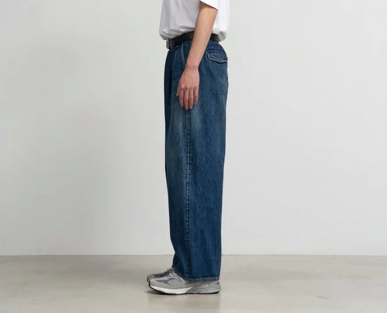 Graphpaper - Selvage Denim Two Tuck Pants / DARK FADE | Stripe