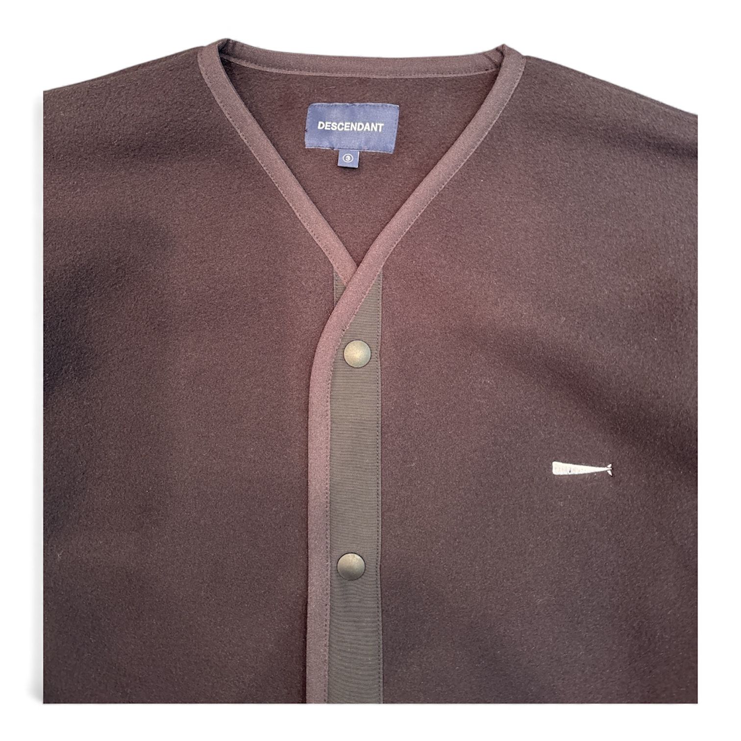 KNOT FLEECE CARDIGAN / BLACK