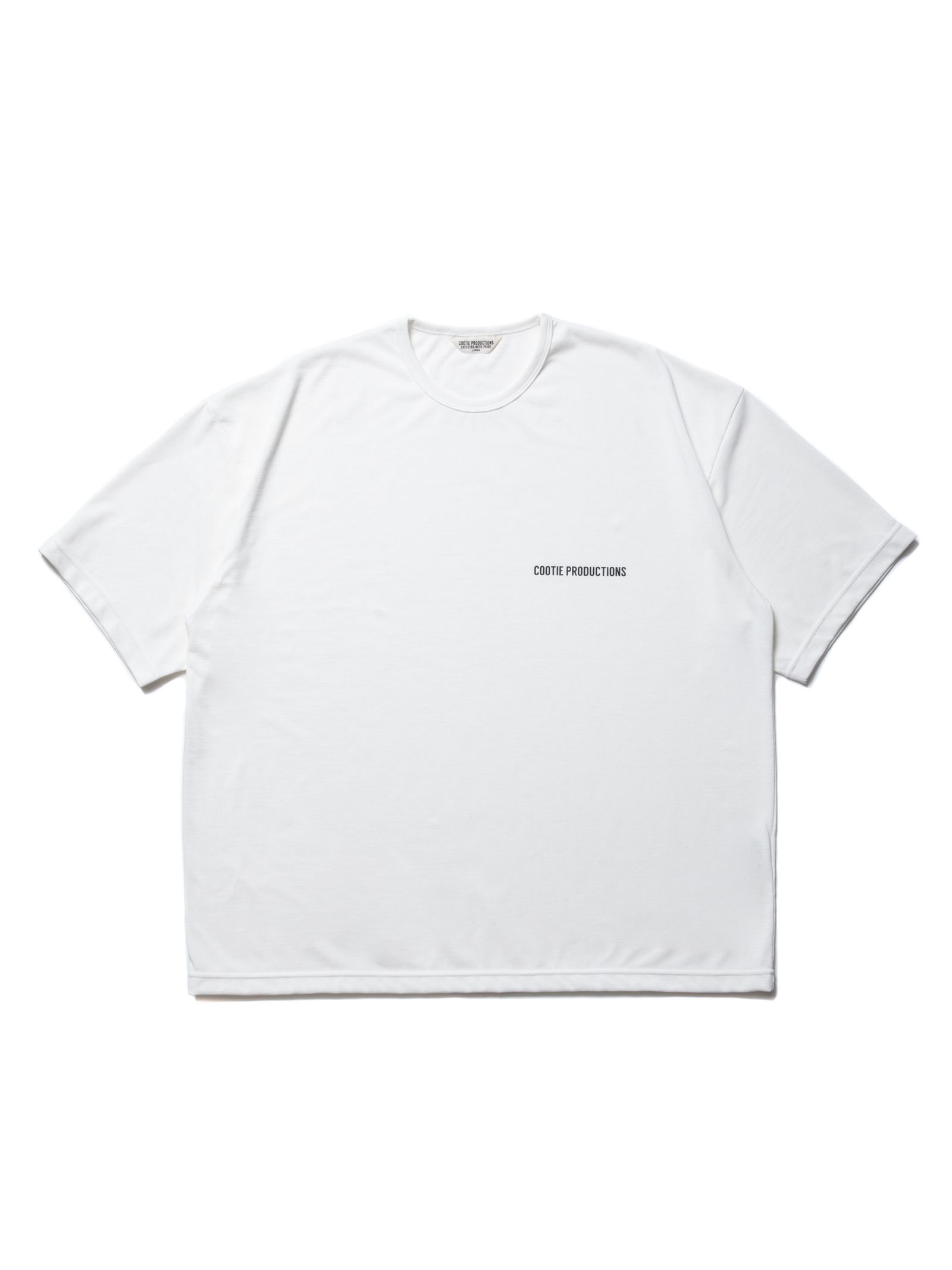 COOTIE PRODUCTIONS - Dry Tech Jersey Oversized S/S Tee / OFF WHITE