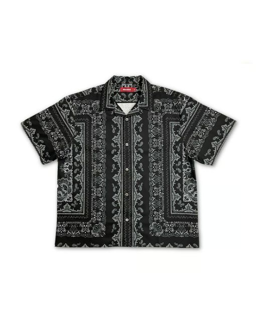 Bandana Pattern S/S Shirt / BLK / バンダナ柄シャツ