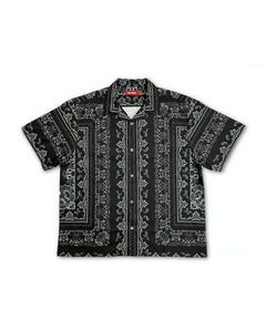 Bandana Pattern S/S Shirt / BLK / バンダナ柄シャツ