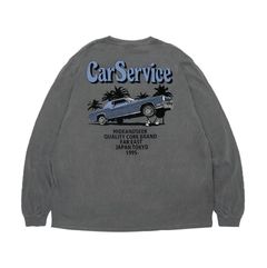 HIDEANDSEEK × CarService L/S Tee-2 (Back) / D-BLK / プリントロングスリーブティー