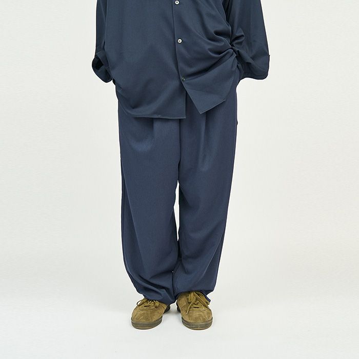 COOLFIBER TWO TUCK EASY PANTS / NAVY
