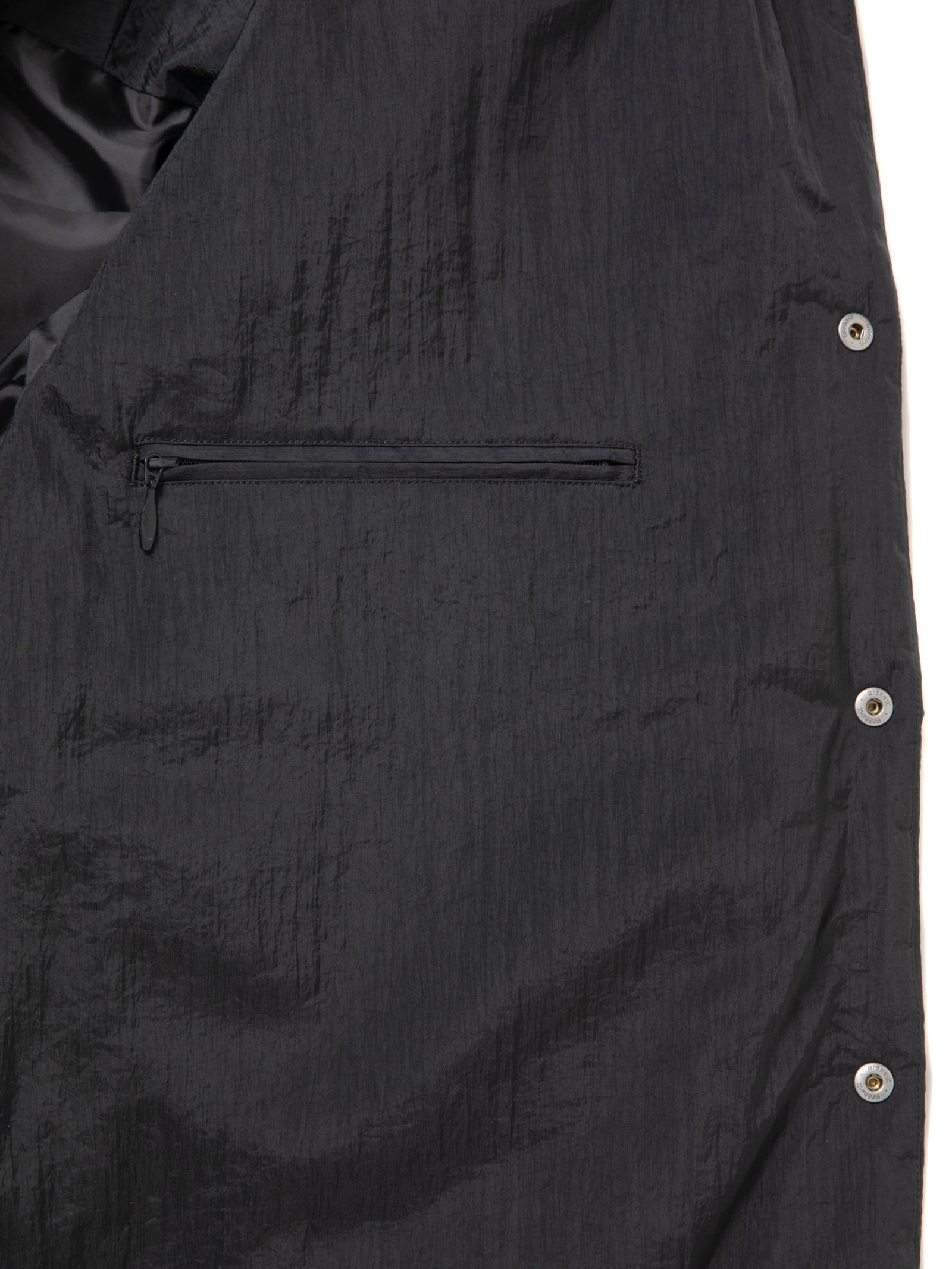 Nylon Taffeta Padded Shirt / BLACK /  ナイロン シャツ
