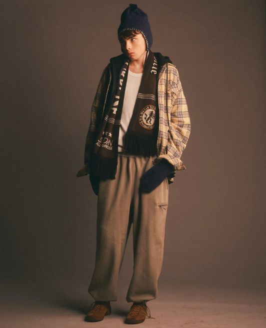 PLAID SLEEPING JACKET / Beige