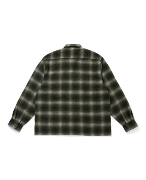 Wool Ombre Check L/S Shirt(26aw) / OD / オンブレ チェック シャツ