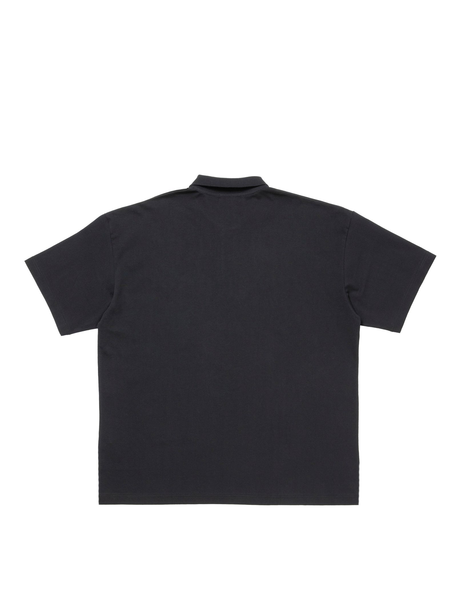Open End Yarn Error Fit S/S Polo / BLACK /  ポロシャツ