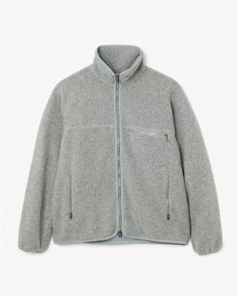 HIKER FULL ZIP BROUSON WOOL POLY NYLON PILE / HEATHER GRAY