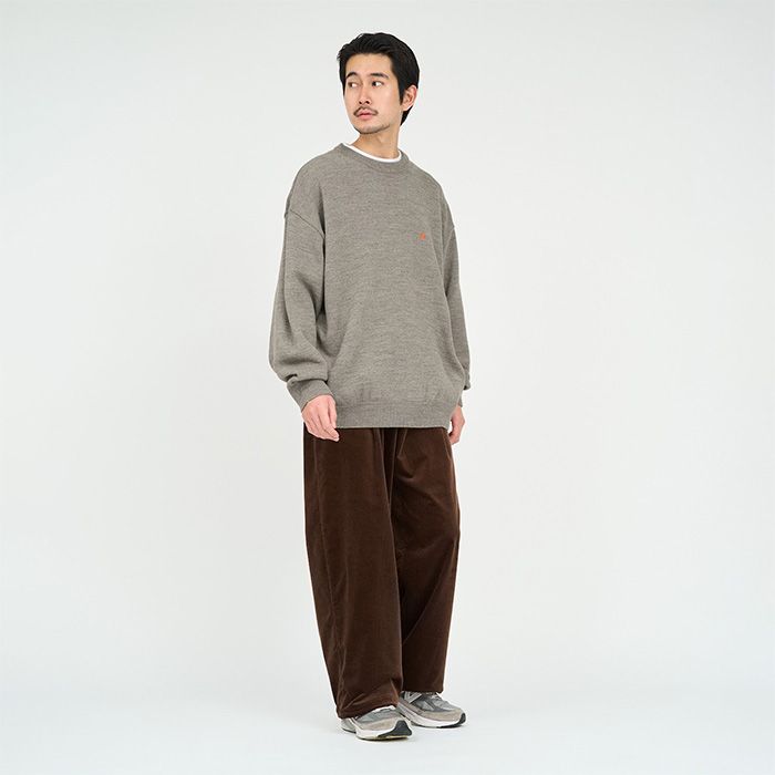 THERMAL JERSEY CREW NECK KNIT / GRAY