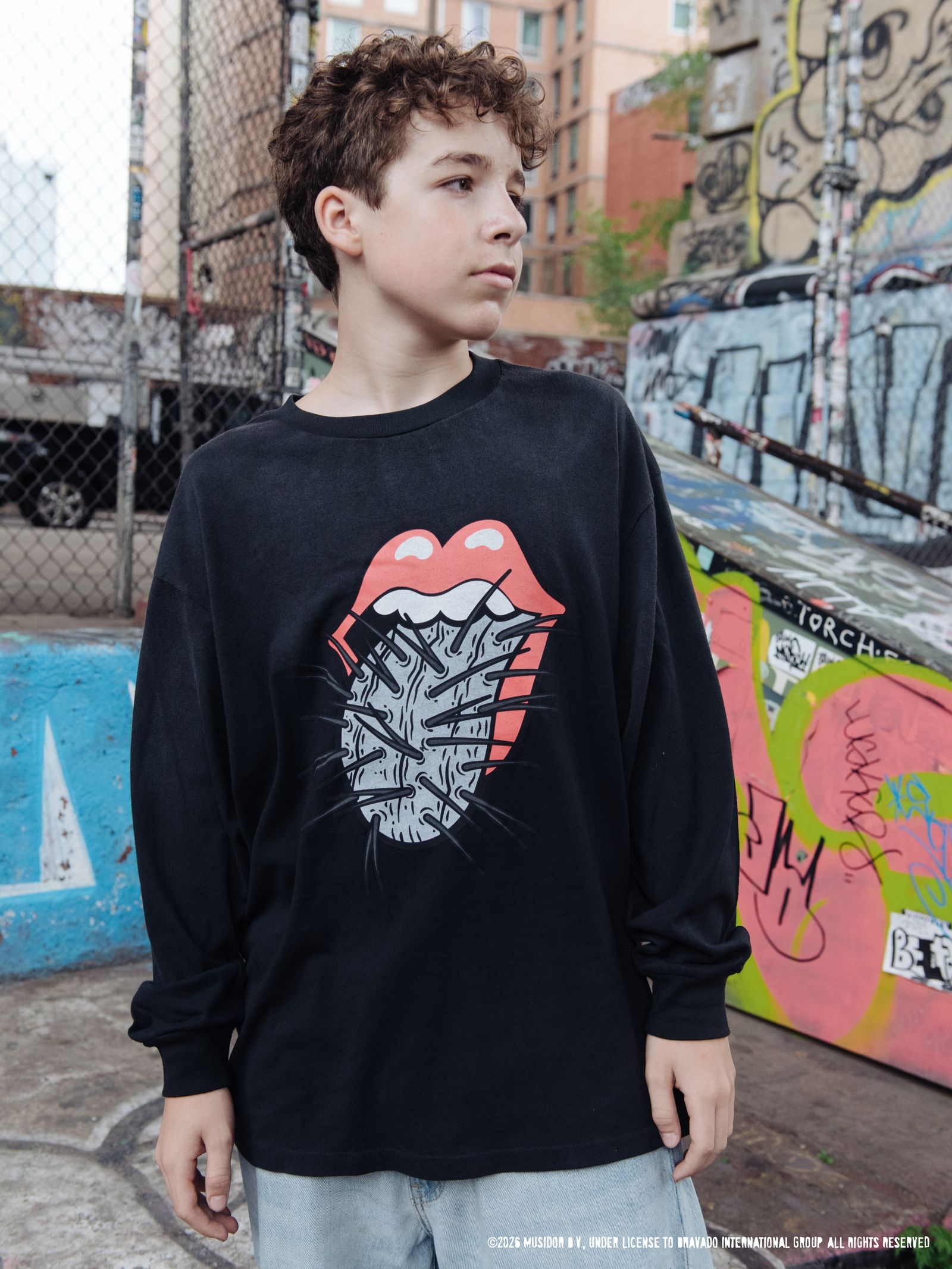 CACTUS TONGUE L/S T-SHIRT(The Rolling Stones) / BLACK / プリント ティーシャツ / The Rolling Stones