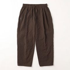 NEW WIDE TWO TUCK PANTS (STITCHED NYLON) | D.BROWN