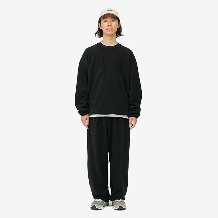 MICRO FLEECE CREW NECK PULLOVER / BLACK