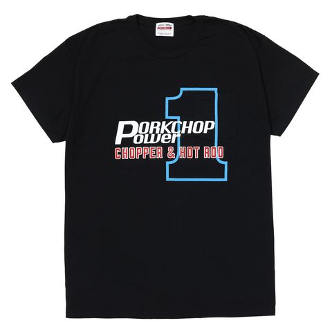 P POWER POCKET TEE / BLACK / プリントティー
