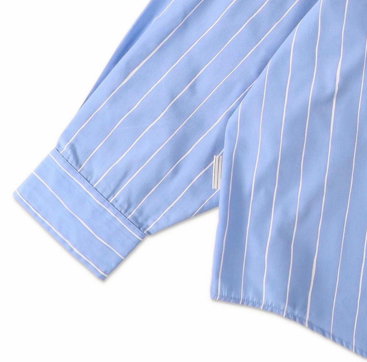 P/C STRIPE PULL OVER SHIRT | SAX