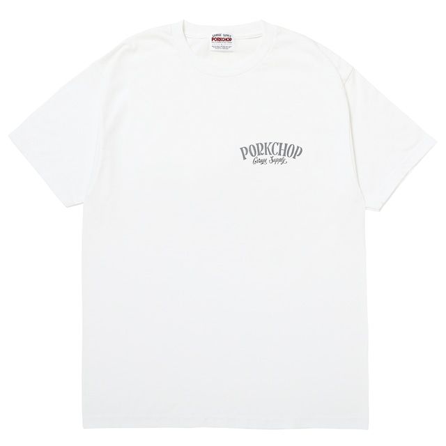 PORK BACK TEE / WHITE×BKGY / プリント ティーシャツ