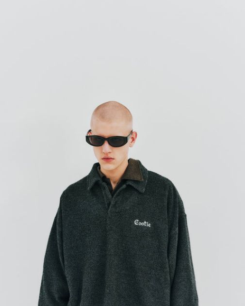 T/C Heavy Pile Polo Pullover / HEATHER GRAY /  パイル ポロ