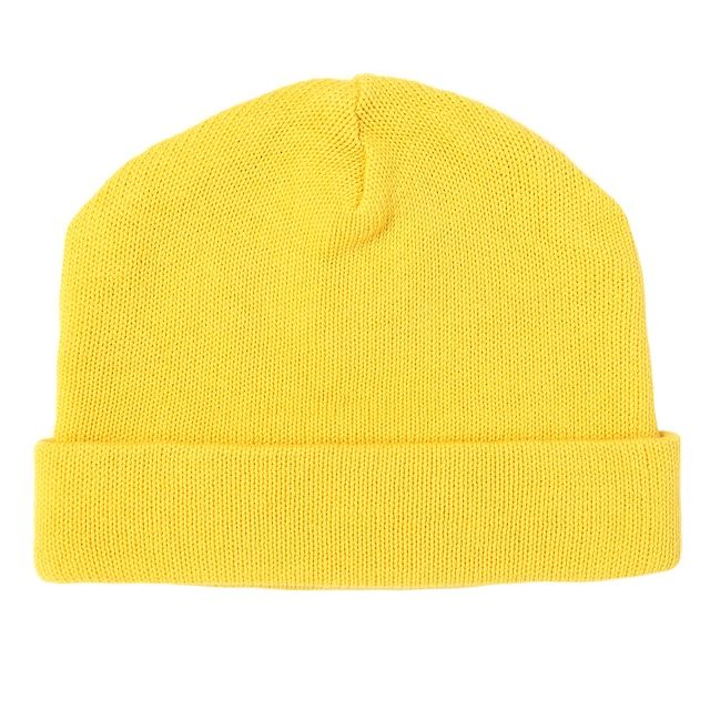 SQUARE WAPPEN BEANIE CAP / YELLOW