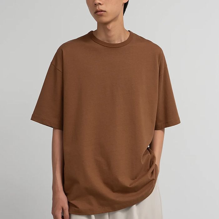 Graphpaper - Recycled Cotton Jersey S/S Tee / BROWN | Stripe