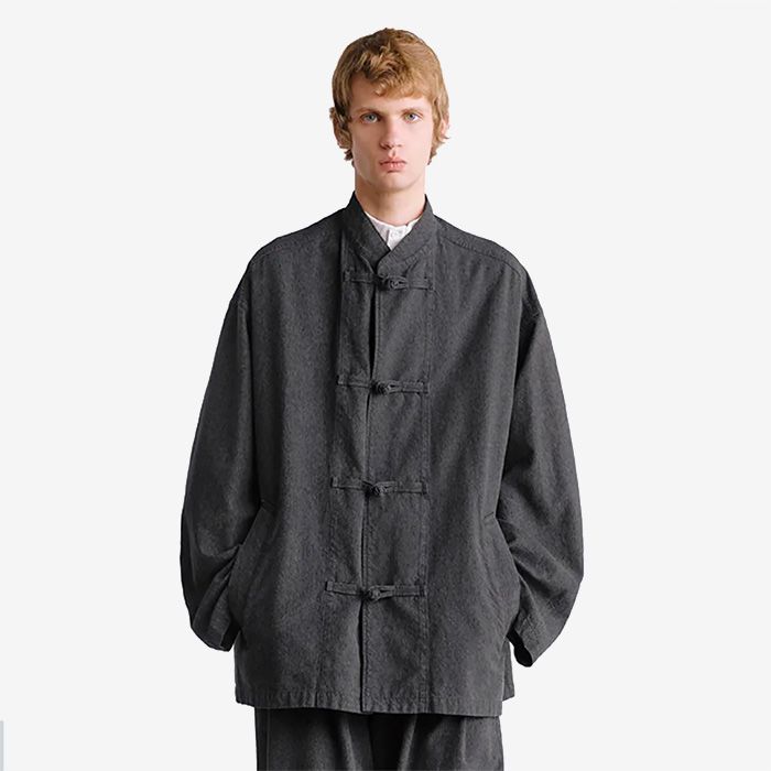 Sulfur Dyed Gabardine Kung-Fu Jacket / Gray