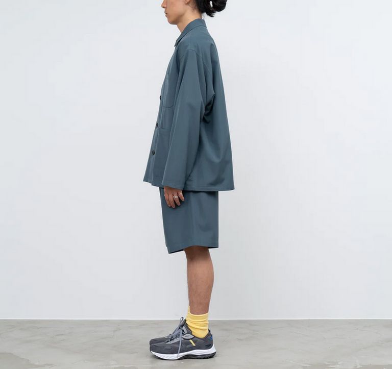 Graphpaper - Dry Wool Tropical Coverall / DARK SLATE | Stripe