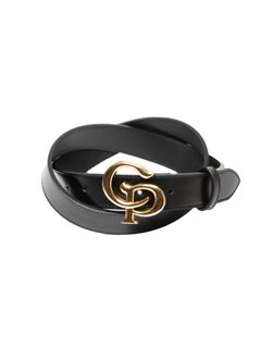 Symbol Buckle Leather Belt / GOLD / ベルト