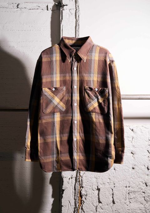 HAVY FLANNEL SHIRT / MUSTARD / フランネル シャツ