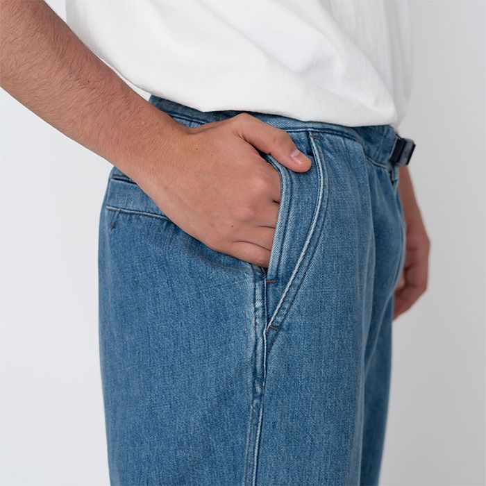 Denim Wide Tapered Field Pants / IB(Indigo Bleach)