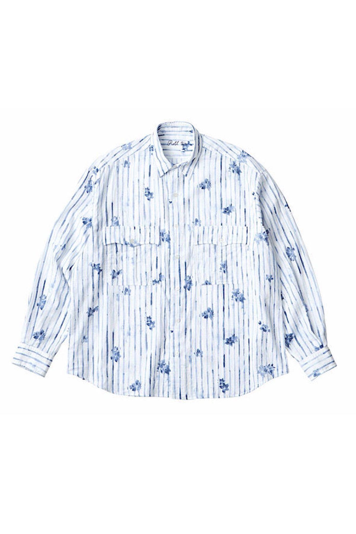 Porter Classic - ROLL UP 水彩 STRIPE SHIRT - BLUE | Stripe