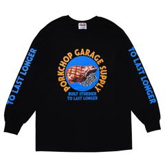 PC & SCREW L/S TEE / BLACK / プリントロンティー