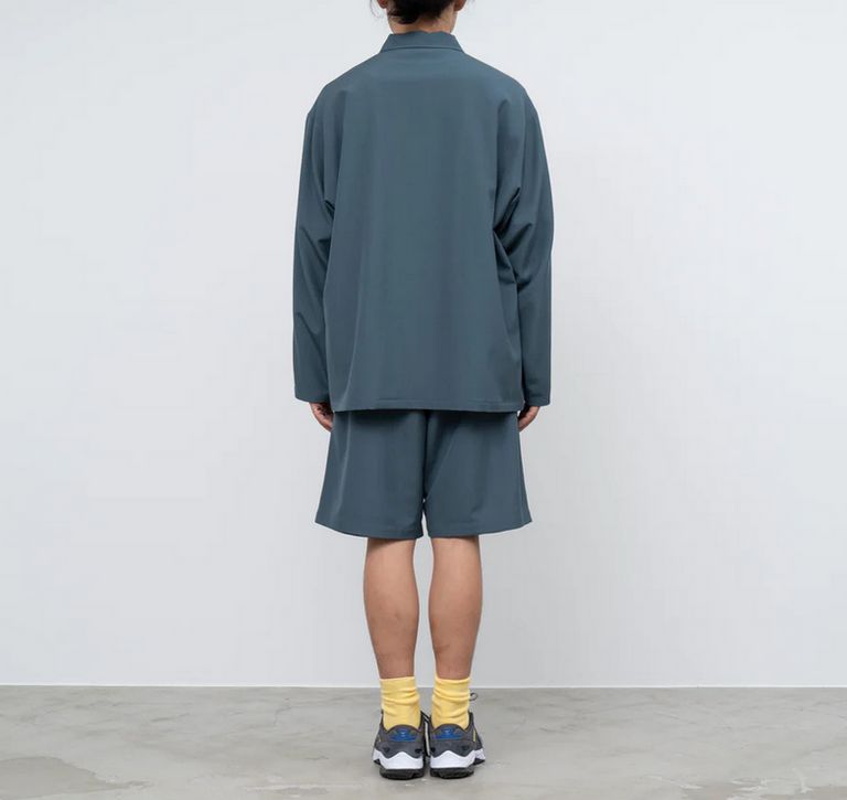 Graphpaper - Dry Wool Tropical Coverall / DARK SLATE | Stripe