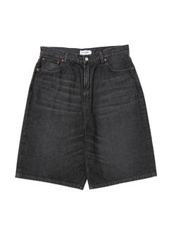 12.5oz Denim 5 Pocket Extra Baggy Shorts / BLACK AGING FADE /  デニムショーツ / CTE-26S117