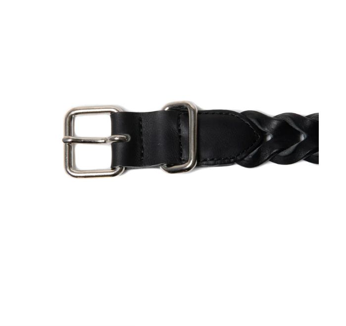 COOTIE PRODUCTIONS - Leather Braid Belt / Silver / レザーベルト 