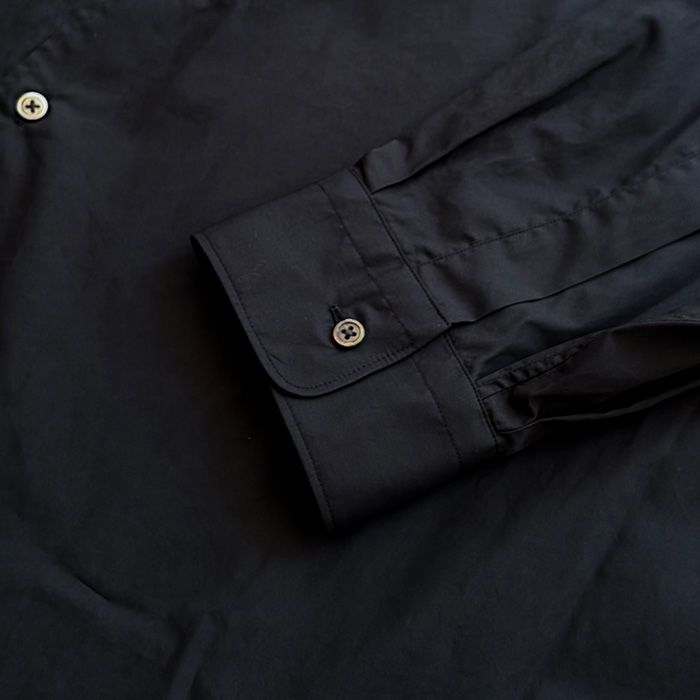 Broad L/S Oversized Regular Collar Shirt / Black