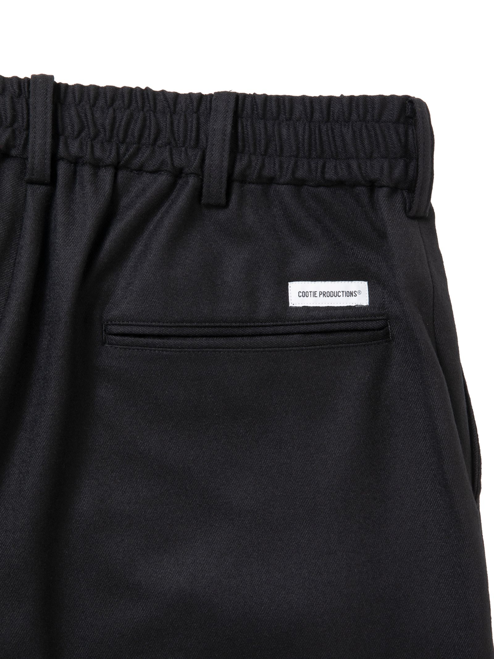 Wool Flano Square Leg Easy Trousers / BLACK /  イージートラウザーズ / CTE-26A114