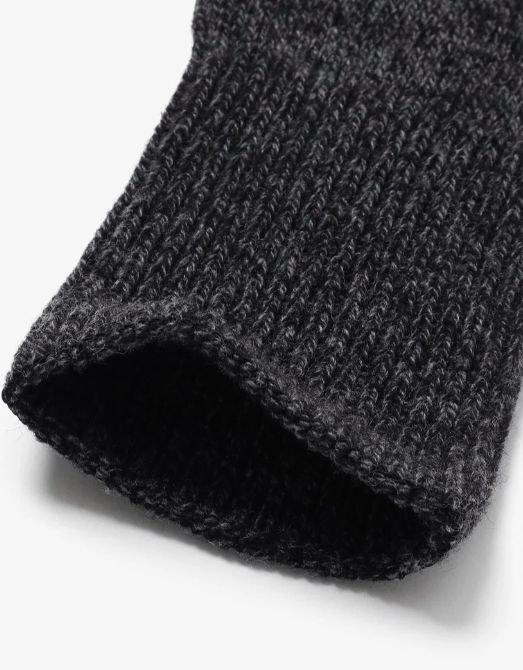 DWELLER CUT OFF GLOVES WOOL YARN / CHARCOAL