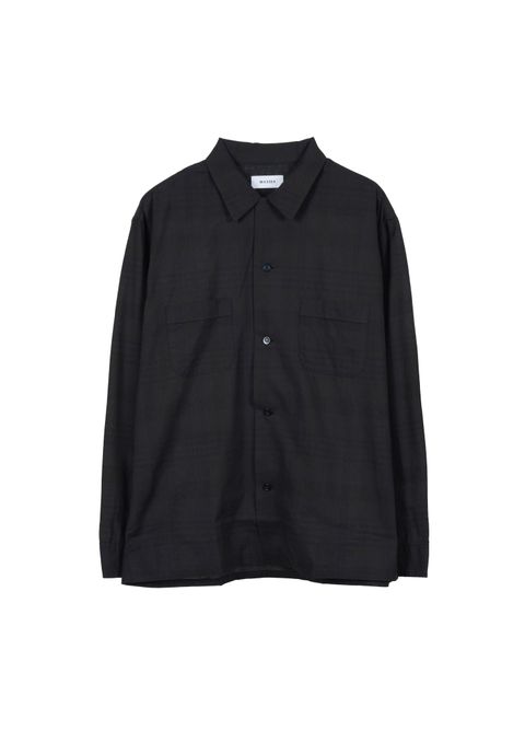 MADRAS DYED SHIRT / BLACK