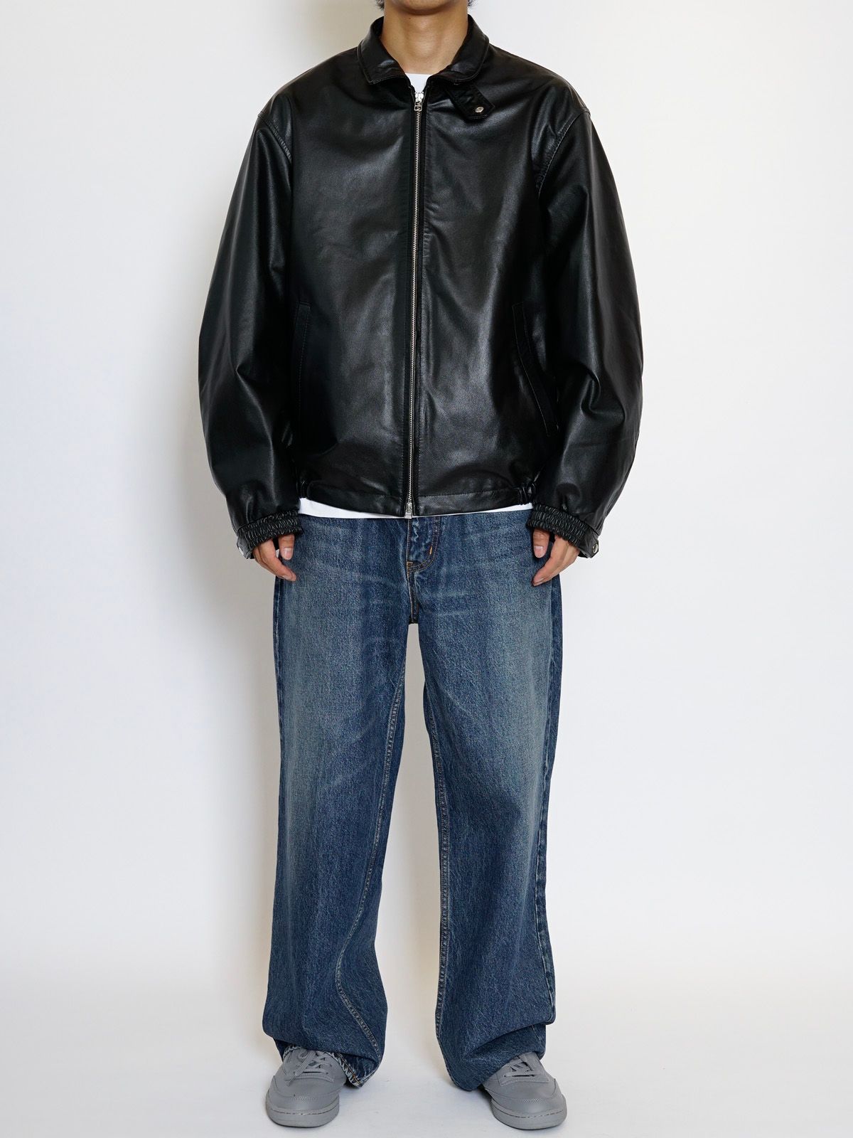 LEATHER BROUSON / BLACK