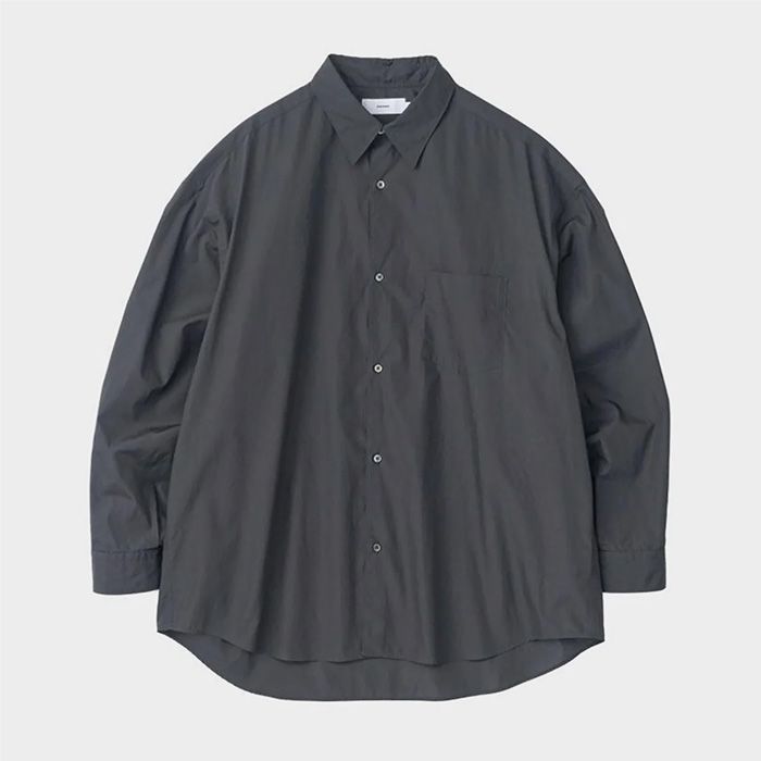 Broad L/S Oversized Regular Collar Shirt / C.Gray
