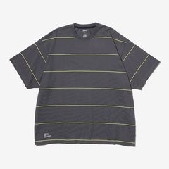 PIN BORDER S/S TEE / GRAY×YELLOW