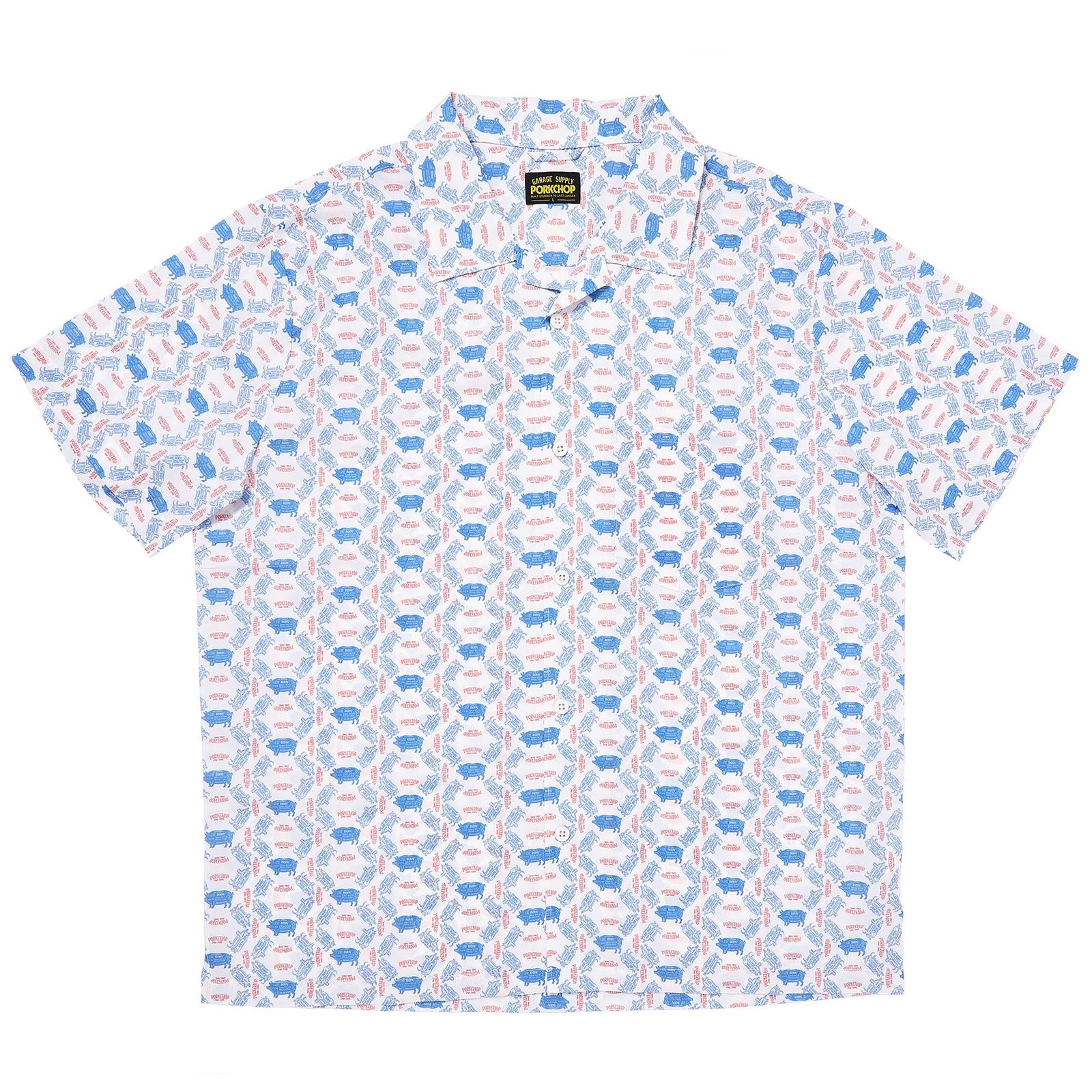 PORK AOP SHIRT / WHITE / 総柄プリントシャツ