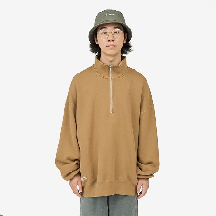 HEAVY OZ HALF ZIP PULLOVER / COYOTE