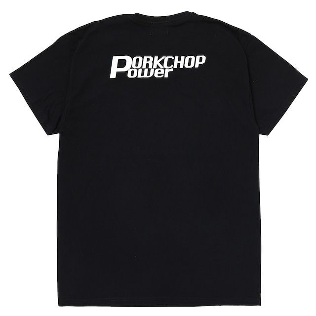 P POWER POCKET TEE / BLACK / プリントティー